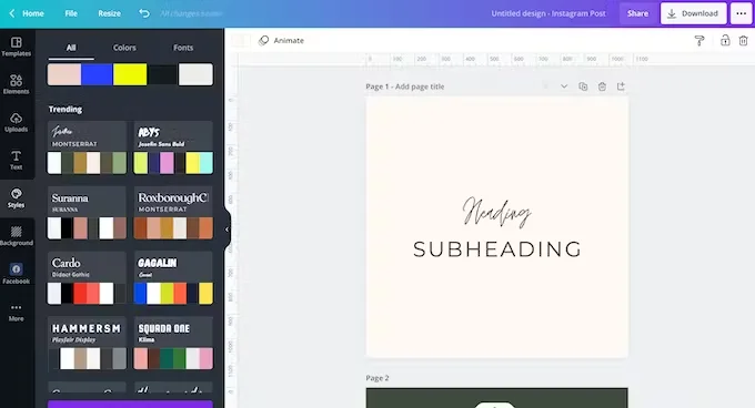 آموزش ساخت پست اینستاگرام با Canva